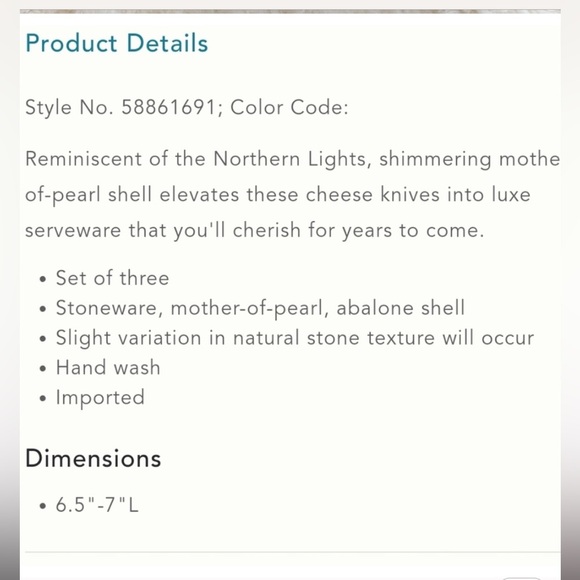 NWT Anthropologie Arctic Twilight Cheese Knives - 3 - Picture 3 of 8